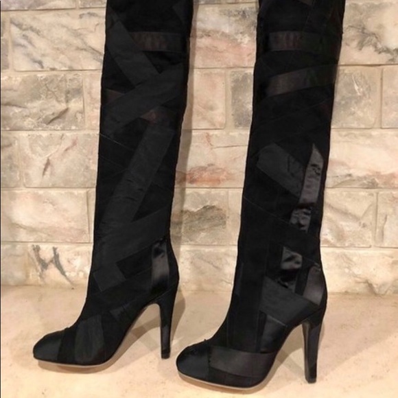 Chanel over the knee boots - Picture 6 of 8